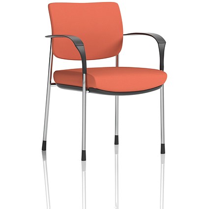 Brunswick Deluxe Chrome Frame Visitor Chair, With Arms, Quest Crab