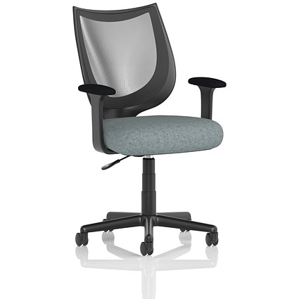 Camden Mesh Back Chair, Fixed Height Arms, Rivet Tensile