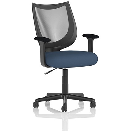 Camden Mesh Back Chair, Fixed Height Arms, Quest Whelk