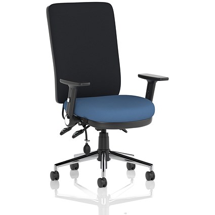 Chiro High Black Back Chair, Folding Arms, Quest Limpet