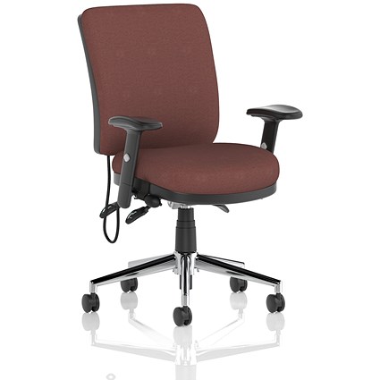 Chiro Medium Back Chair, Height Adjustable Arms, Rivet Forge