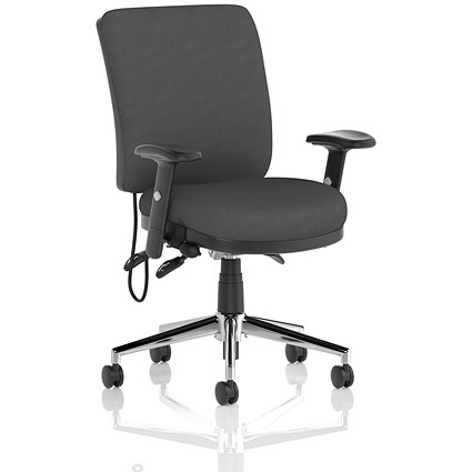 Chiro Medium Back Chair, Height Adjustable Arms, Quest Mussel