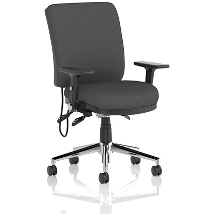 Chiro Medium Back Chair, Folding Arms, Quest Mussel