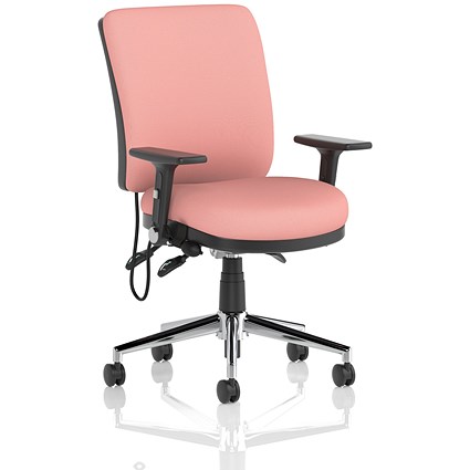 Chiro Medium Back Chair, Folding Arms, Quest Shrimp