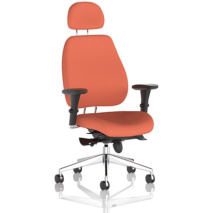 Chiro Plus High Back Chair With Headrest, Height Adjustable Arms, Quest Crab