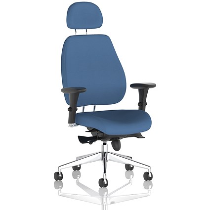 Chiro Plus High Back Chair With Headrest, Height Adjustable Arms, Quest Limpet