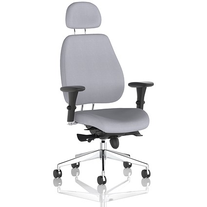Chiro Plus High Back Chair With Headrest, Height Adjustable Arms, Quest Shell