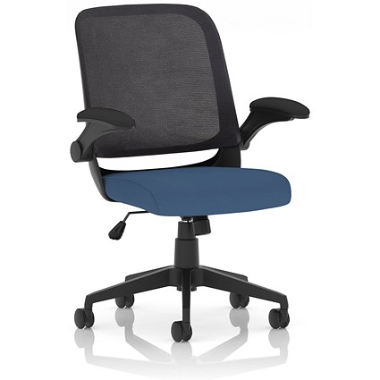 Crew Task Mesh Back Operator Chair, Folding Arms, Quest Limpet