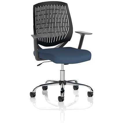 Dura Black Back Operator Chair, Fixed Height Arms, Quest Whelk