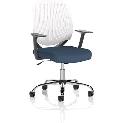 Dura White Back Operator Chair, Fixed Height Arms, Quest Whelk
