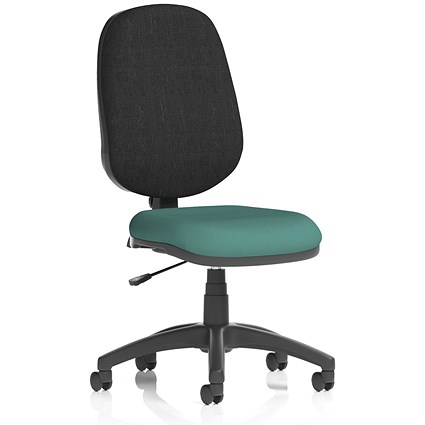 Eclipse Plus I Black Back Lever Task Operator Chair, Quest Kelp