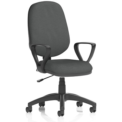 Eclipse Plus I Lever Task Operator Chair, Fixed Height Arms, Quest Mussel