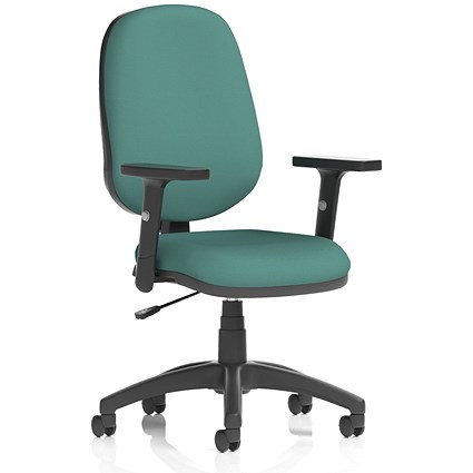 Eclipse Plus I Lever Task Operator Chair, Height Adjustable Arms, Quest Kelp