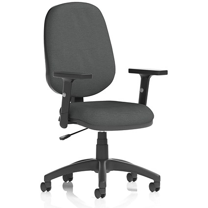 Eclipse Plus I Lever Task Operator Chair, Height Adjustable Arms, Quest Mussel