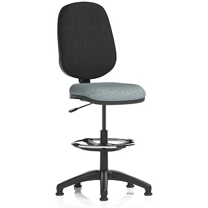 Eclipse Plus I Black Back High Rise Operator Chair, Rivet Tensile