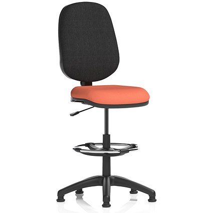 Eclipse Plus I Black Back High Rise Operator Chair, Quest Crab
