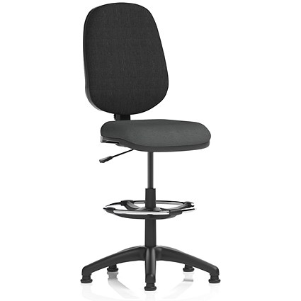 Eclipse Plus I Black Back High Rise Operator Chair, Quest Mussel