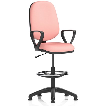 Eclipse Plus I High Rise Operator Chair, Fixed Height Arms, Quest Shrimp