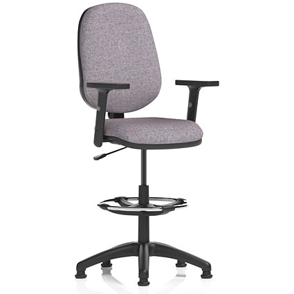 Eclipse Plus I High Rise Operator Chair, Height Adjustable Arms, Rivet Fuse