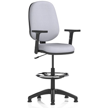 Eclipse Plus I High Rise Operator Chair, Height Adjustable Arms, Quest Shell
