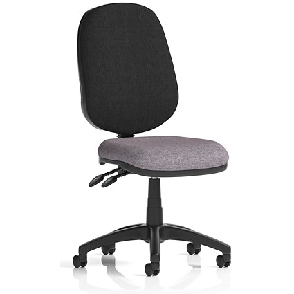 Eclipse Plus II Black Back Lever Task Operator Chair, Rivet Fuse