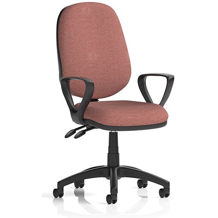 Eclipse Plus II Lever Task Operator Chair, Fixed Height Arms, Rivet Forge
