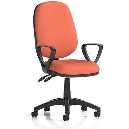 Eclipse Plus II Lever Task Operator Chair, Fixed Height Arms, Quest Crab