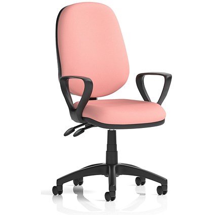 Eclipse Plus II Lever Task Operator Chair, Fixed Height Arms, Quest Shrimp