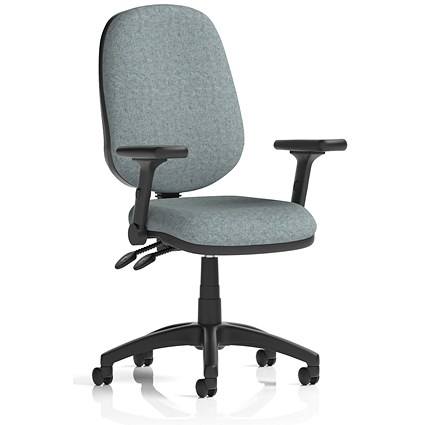 Eclipse Plus II Lever Task Operator Chair, Folding Arms, Rivet Tensile