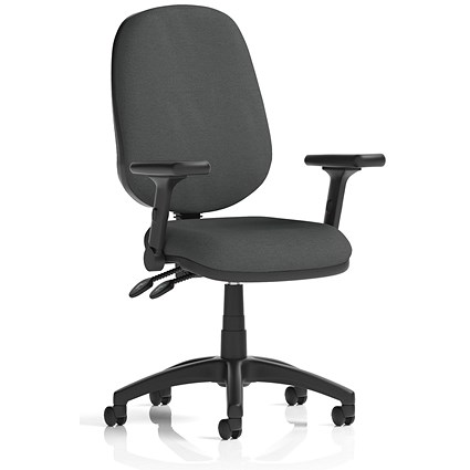 Eclipse Plus II Lever Task Operator Chair, Folding Arms, Quest Mussel