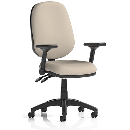 Eclipse Plus II Lever Task Operator Chair, Folding Arms, Quest Salt Eclipse Plus II Lever Task Operator Chair, Folding Arms, Quest Salt