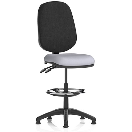 Eclipse Plus II High Rise Black Back Operator Chair, Quest Shell