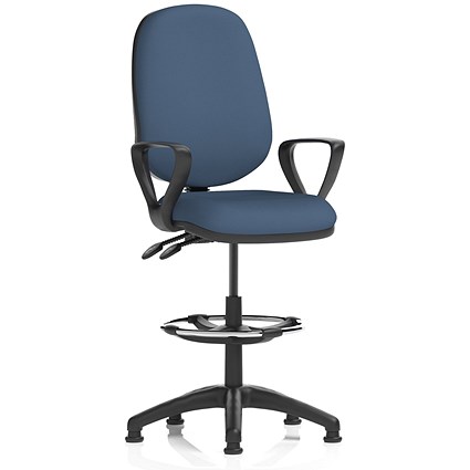 Eclipse Plus II High Rise Operator Chair, Fixed Arms, Quest Whelk