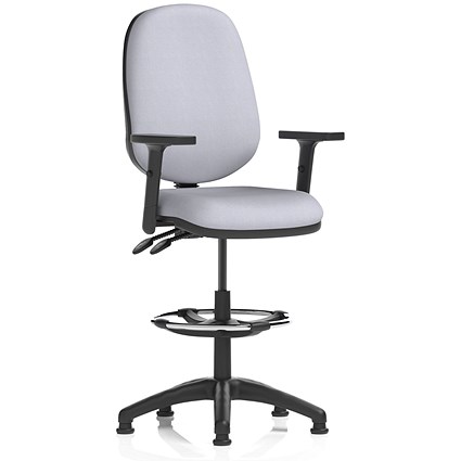Eclipse Plus II High Rise Operator Chair, Height Adjustable Arms, Quest Shell