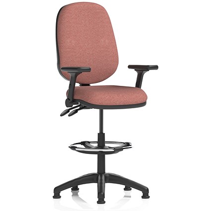 Eclipse Plus II High Rise Operator Chair, Folding Arms, Rivet Forge