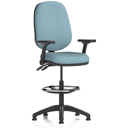 Eclipse Plus II High Rise Operator Chair, Folding Arms, Rivet Quench