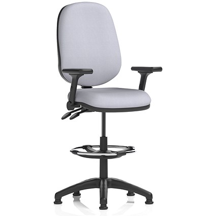 Eclipse Plus II High Rise Operator Chair, Folding Arms, Quest Shell