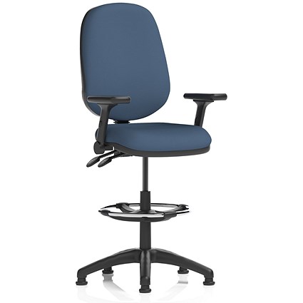Eclipse Plus II High Rise Operator Chair, Folding Arms, Quest Whelk