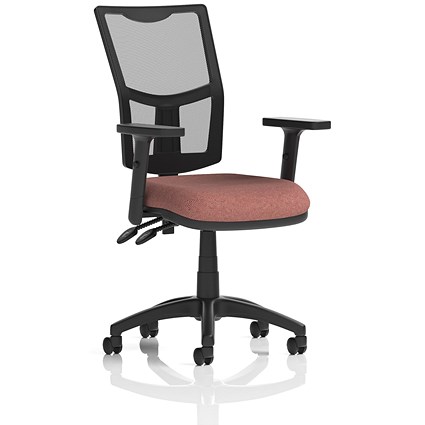 Eclipse Plus II Mesh Back Lever Task Operator Chair, Height Adjustable Arms, Rivet Forge