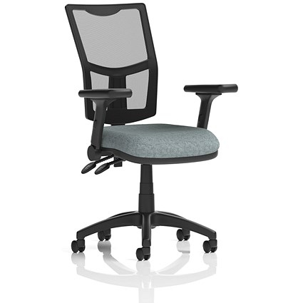 Eclipse Plus II Mesh Back Lever Task Operator Chair, Folding Arms, Rivet Tensile