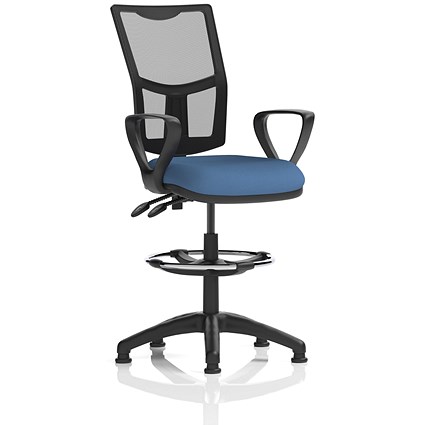 Eclipse Plus II Mesh Back High Rise Operator Chair, Fixed Arms, Quest Limpet