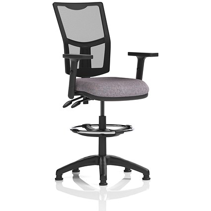 Eclipse Plus II Mesh Back High Rise Operator Chair, Height Adjustable Arms, Rivet Fuse