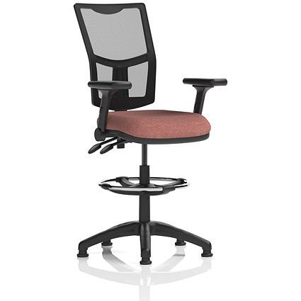 Eclipse Plus II Mesh Back High Rise Operator Chair, Folding Arms, Rivet Forge