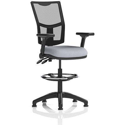 Eclipse Plus II Mesh Back High Rise Operator Chair, Folding Arms, Quest Shell