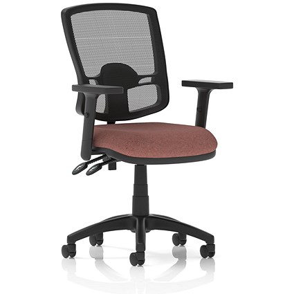 Eclipse Plus II Deluxe Mesh Back Lever Task Operator Chair, Height Adjustable Arms, Rivet Forge