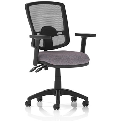 Eclipse Plus II Deluxe Mesh Back Lever Task Operator Chair, Height Adjustable Arms, Rivet Fuse