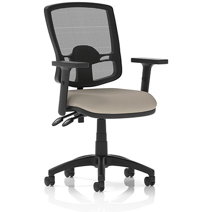 Eclipse Plus II Deluxe Mesh Back Lever Task Operator Chair, Height Adjustable Arms, Quest Salt