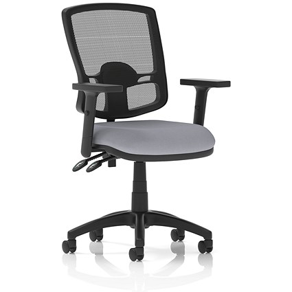 Eclipse Plus II Deluxe Mesh Back Lever Task Operator Chair, Height Adjustable Arms, Quest Shell