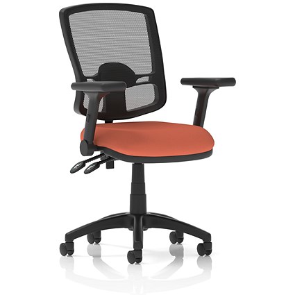 Eclipse Plus II Deluxe Mesh Back Lever Task Operator Chair, Folding Arms, Quest Crab