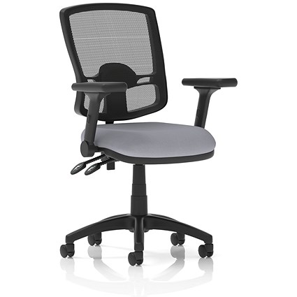 Eclipse Plus II Deluxe Mesh Back Lever Task Operator Chair, Folding Arms, Quest Shell